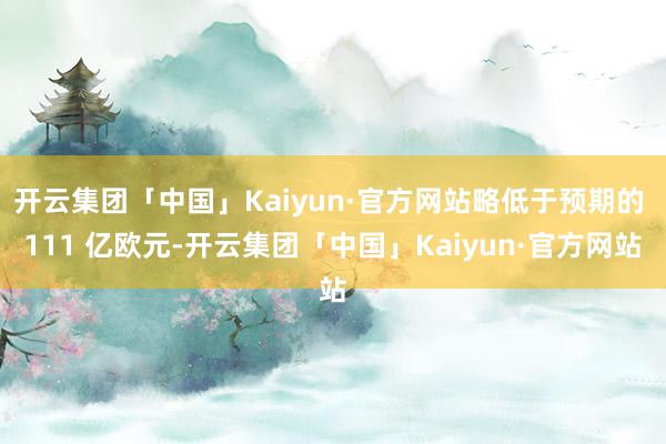 开云集团「中国」Kaiyun·官方网站略低于预期的 111 亿欧元-开云集团「中国」Kaiyun·官方网站