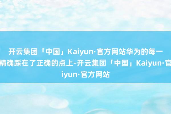 开云集团「中国」Kaiyun·官方网站华为的每一步王人精确踩在了正确的点上-开云集团「中国」Kaiyun·官方网站