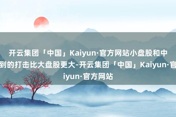开云集团「中国」Kaiyun·官方网站小盘股和中盘股受到的打击比大盘股更大-开云集团「中国」Kaiyun·官方网站