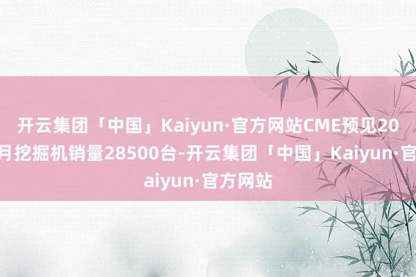 开云集团「中国」Kaiyun·官方网站CME预见2025年3月挖掘机销量28500台-开云集团「中国」Kaiyun·官方网站